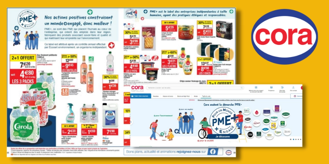 Cora soutient PME+ sur son drive et son catalogue