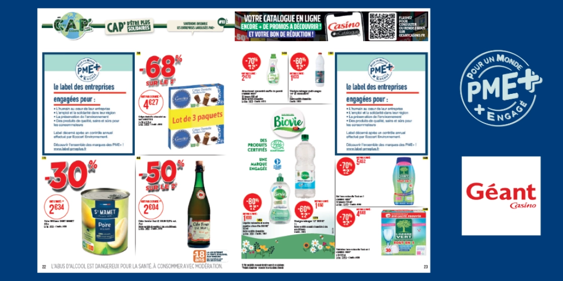 Les magasins Géant Casino soutiennent le label PME+
